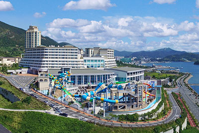 디오션호텔 리조트 실외수영장과 외관 전경