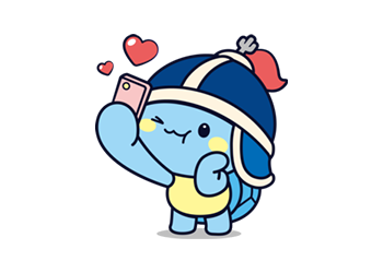 장군이가 핸드폰으로 셀카를 찍는 모습