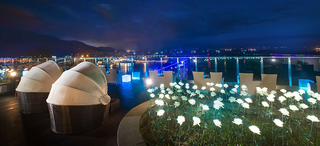 유탑마리나호텔 루프탑 야경 전경