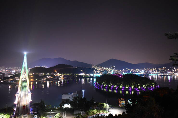 돌산대교와 장군도의 야경의 위엄