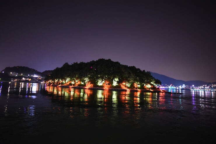 여수 장군도의 야경