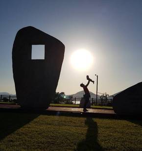 아이의 100일 사진을 이순신공원에서♥