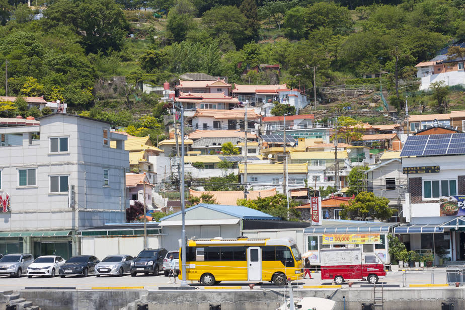 하멜등대를 가는길에 바라본 주택가의 모습