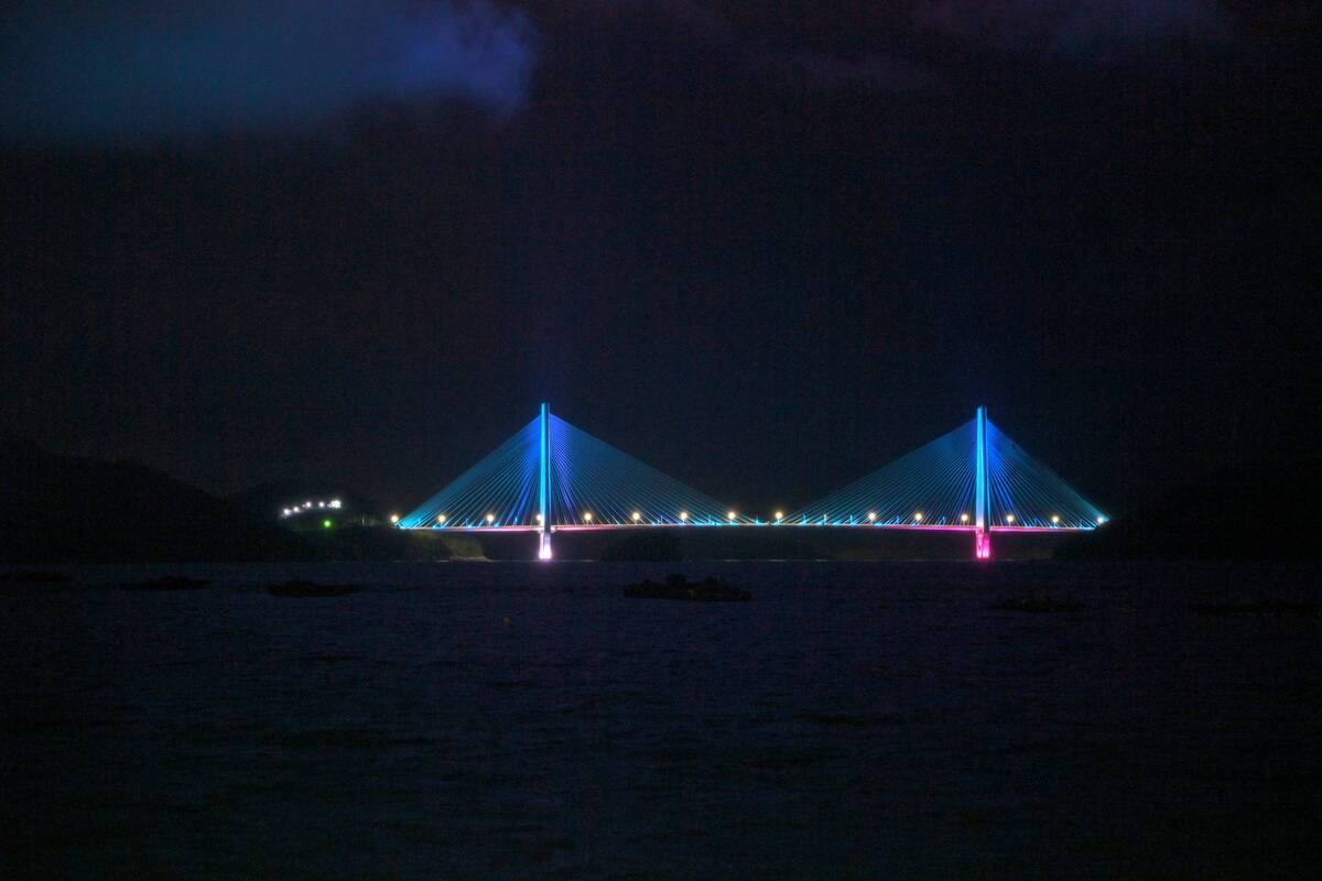 화양면에서 바라본 조발도의 전경