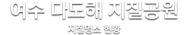 여수 다도해 지질공원 지질명소 현황