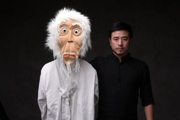 전통연희인형극 인형과 연희자 모습