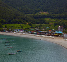 만성리 검은모래해변