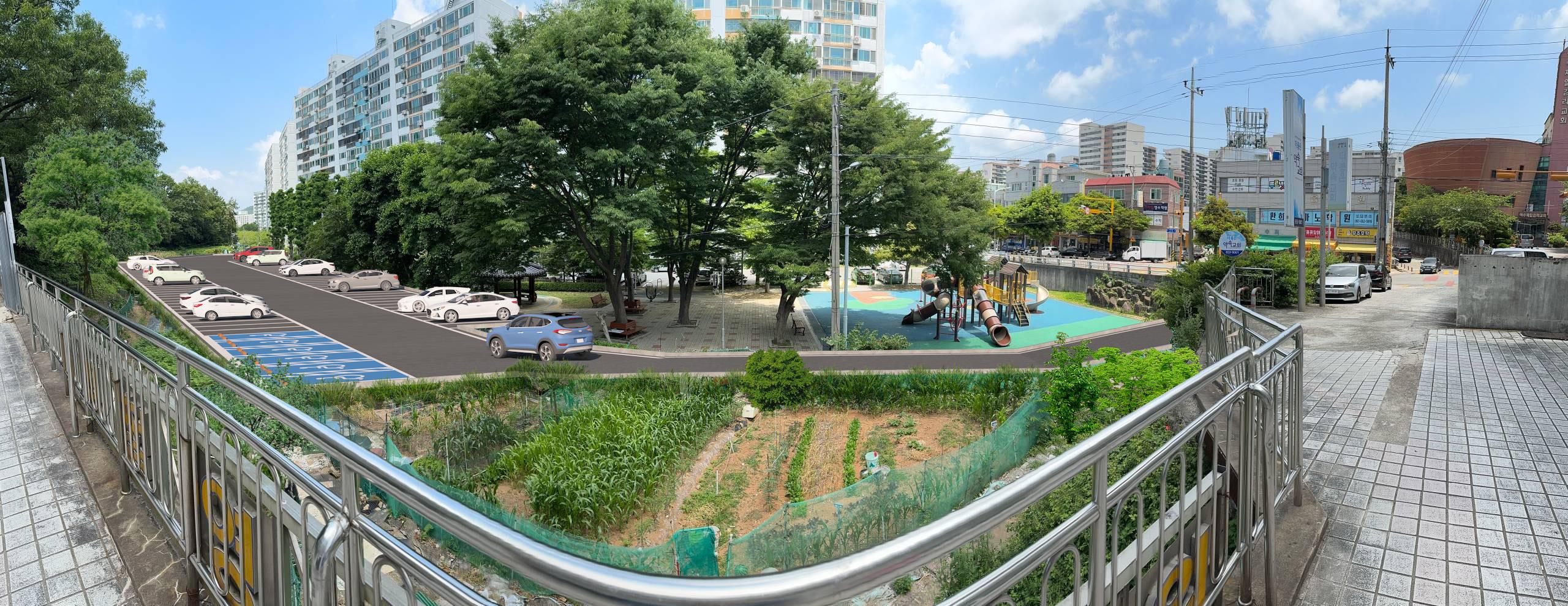 여서동 주거밀집 지역 공영주차장 조감도