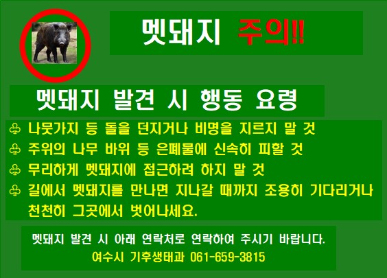 6 여수시, 겨울철 “멧돼지 출몰 대비” 시민 안전 관리 강화.jpg