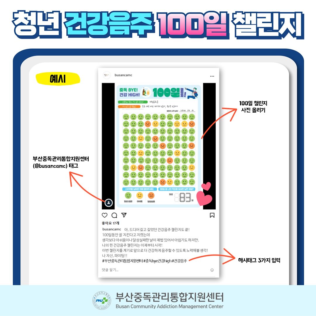 청년 건강음주 100일 챌린지 카드뉴스